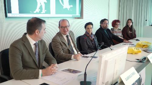 Il vice governatore con delega alla Cultura Mario Anzil alla presnetazione dell'opera Il viaggio a Reims