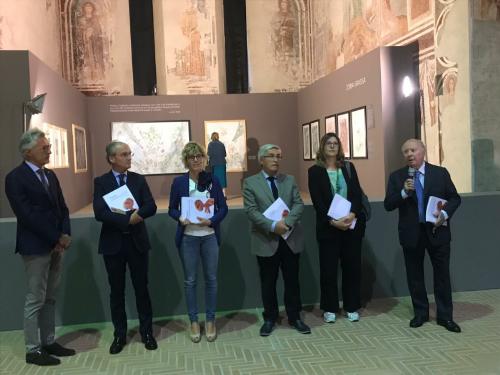L'assessore regionale Barbara Zilli durante ha preso parte all'inaugurazione della mostra "Tonino Cragnolini 1937-2014. Evocazioni storiche in Friuli" realizzata dalla Triennale Europea dell'Incisione nella chiesa di San Francesco - Udine, 20 settembre 2019
