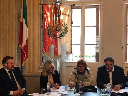 L'assessore alla Cultura del Friuli Venezia Giulia, Tiziana Gibelli, in occasione della conferenza stampa di presentazione della 22. edizione di Jazz&Wine of peace 2019 festival.