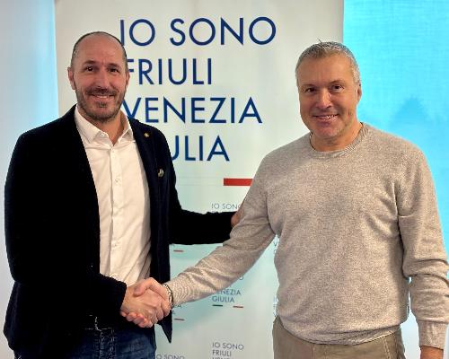 L'assessore Bini (sulla destra) con il sindaco Revelant