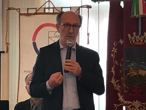 Il vicegovernatore del FVG con delega alla salute Riccardo Riccardi all'assemblea dell'associazione nazionale emodializzati dialisi e trapianto (Aned) Friuli Venezia Giulia a Palmanova