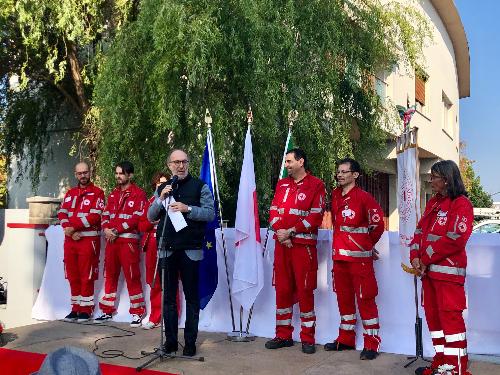 L'intervento del vicepresidente, Riccardo Riccardi, all'inaugurazione della nuova sede del Comitato della Cri di Palmanova