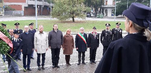 Il vicegovernatore del Friuli Venezia Giulia, Riccardo Riccardi, durante la cerimonia di commemorazione dei caduti della Polizia di Stato - Udine, 2 novembre 2019.