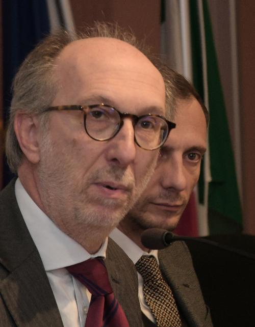 Il governatore Massimiliano Fedriga e il vicegovernatore delegato alla Protezione civile Riccardo Riccardi