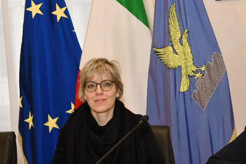 L'assessore regionale alle Finanze Barbara Zilli alla sedicesima riunione della Cabina di regia sul Pnrr 
