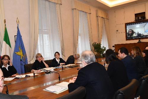 L'assessore regionale alle Finanze Barbara Zilli alla sedicesima riunione della Cabina di regia sul Pnrr 