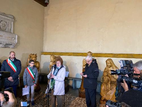 L'intervento dell'assessore regionale alla Cultura, Tiziana Gibelli, alla prolusione dell'apertura della mostra, a Gemona, su 'Il Friuli ai tempi di Leonardo'