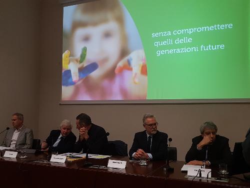 Nel corso della conferenza stampa è stato presentato un video che promuoverà la consultazione pubblica che porterà alla definizione della strategia per lo sviluppo sostenibile del Friuli Venezia Giulia.