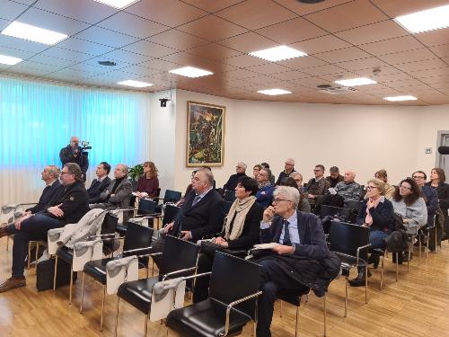 Una fase dell'incontro svoltosi a Udine
