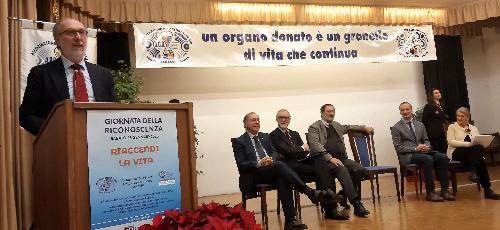 Il vice governatore della Regione, con delega alla Salute, Riccardo Riccardi, alla Giornata della Riconoscenza organizzata dall'Ado Fvg - Udine, 25 gennaio 2019