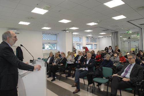 Il vicegovernatore del Friuli Venezia Giulia con delega alla Salute Riccardo Riccardi a Trieste, alla presentazione del progetto dedicato alla sperimentazione di nuovi modelli organizzativi integrati per la per la prevenzione e il controllo delle infezioni sessualmente trasmesse (Ist).