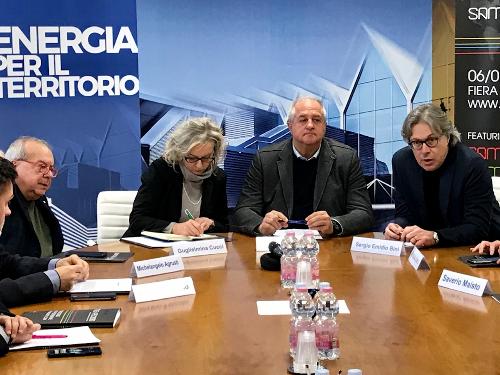 L'assessore regionale alle Attività produttive, Sergio Emidio Bini alla presentazione di Samuexpo 2020