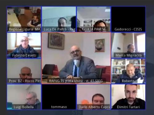 L'assessore ai Sistemi informativi del Friuli Venezia Giulia Sebastiano Callari, presiede la videoconferenza della Commissione Agenda digitale della Conferenza delle Regioni e delle Province autonome