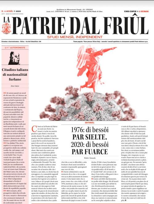 La prime pagjine de Patrie