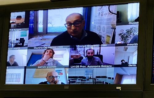 La videoconferenza tra il vicegovernatore della Regione, Riccardo Riccardi, e i referenti dell'Istituto superiore di sanità e del Ministero.