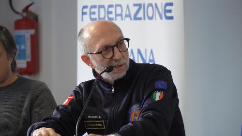 L'assessore regionale alla Salute e politiche sociali Riccardo Riccardi alla presentazione della tappa di Coppa del Mondo di nuoto Paralimpico denominata "Para Swimming World Series Lignano Sabbiadoro & Campionati Italiani Assoluti Invernali"