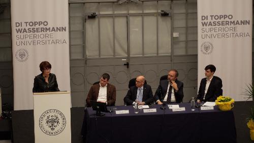 L'assessore al Lavoro, formazione, istruzione, ricerca, università e famiglia della Regione Friuli Venezia Giulia, Alessia Rosolen, all'inaugurazione del XXI anno accademico 2024-2025 della Scuola superiore "di Toppo Wassermann" dell'Università di Udine