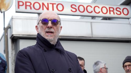 L'assessore alla Salute del Friuli Venezia Giulia Riccardo Riccardi all'avvio del cantiere di ampliamento e riqualificazione del Pronto soccorso del presidio ospedaliero di Tolmezzo. 