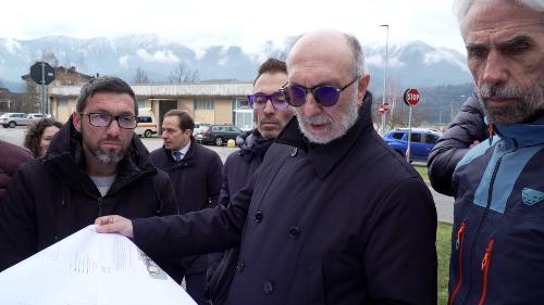 L'assessore alla Salute del Friuli Venezia Giulia Riccardo Riccardi all'avvio del cantiere di ampliamento e riqualificazione del Pronto soccorso del presidio ospedaliero di Tolmezzo. 