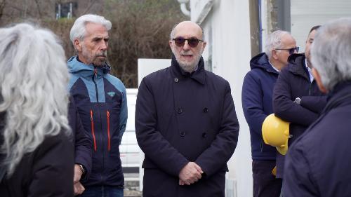 L'assessore alla Salute del Friuli Venezia Giulia Riccardo Riccardi all'avvio del cantiere di ampliamento e riqualificazione del Pronto soccorso del presidio ospedaliero di Tolmezzo. 