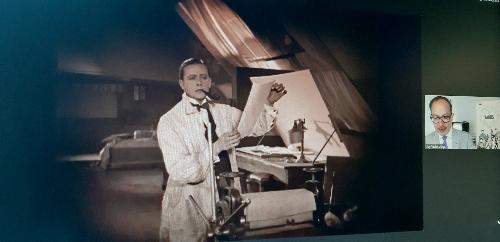 Un momento della presentazione in streaming della 39^ Limited edition - Giornate del Cinema Muto di Pordenone a cura del direttore Jay Weissberg