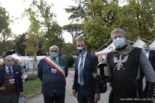 Il governatore Massimiliano Fedriga assieme al sindaco di Gorizia Rodolfo Ziberna
