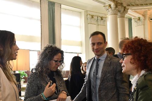 Il governatore Massimiliano Fedriga (secondo da destra) all’evento conclusivo di ITS Contest 2025