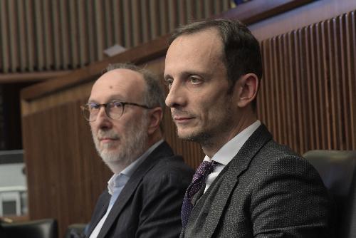 Il governatore del Friuli Venezia Giulia, Massimiliano Fedriga e il vicegovernatore con delega alla Salute, Riccardo Riccardi, in una foto d'archivio