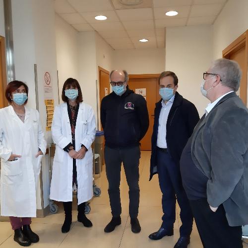 Il vicegovernatore con delega alla Salute, Riccardo Riccardi, all'inaugurazione del nuovo punto tamponi a disposizione degli 11 Comuni serviti dal Distretto sanitario di viale Duodo a Codroipo.