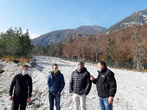 Il sopralluogo in Val Saisera e l'incontro con l'imprenditore Achille Del Bianco 
