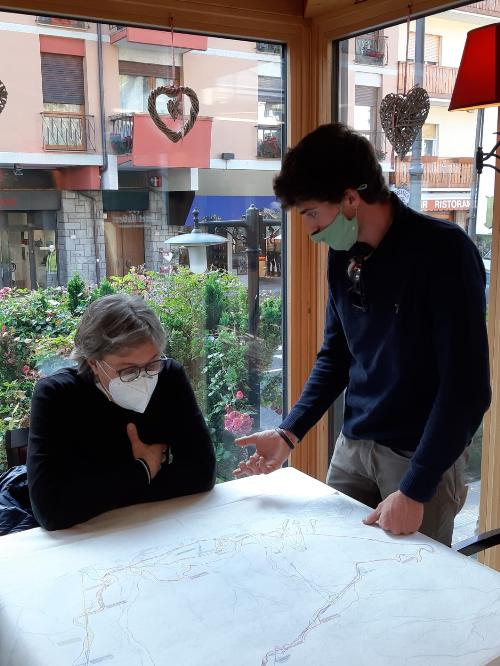 L'assessore Bini con Fernando Di Francesco che illustra il progetto per il bike park