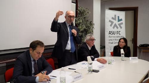 L'assessore Riccardi alla presentazione dei progetti di Uniud per la diagnosi precoce e la prevenzione delle malattie neurodegenerative
