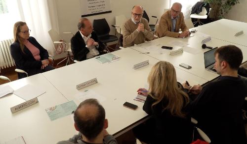 L’assessore alla Salute Riccardo Riccardi alla presentazione dei dati di monitoraggio delle liste d’attesa sugli interventi chirurgici oncologici e delle visite specialistiche ambulatoriali di Asugi.