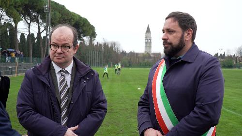 Il vicegovernatore Mario Anzil con il sindaco di Aquileia Emanuele Zorino