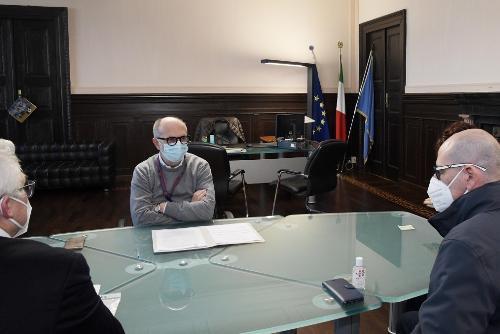 Il vicegovernatore con delega alla Salute, Riccardo Riccardi, insieme ai rappresentanti delle organizzazioni sindacali dei medici di medicina generale.