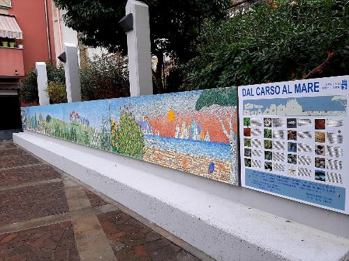 Il mosaico in piazzetta Montes a Monfalcone