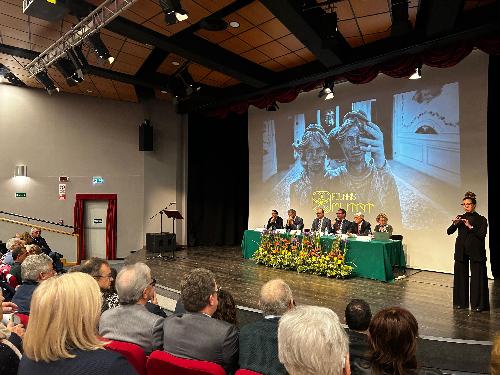 Un moemento dell'inaugurazione del Mutat, il museo tattile per tutti di San Vito al Tagliamento