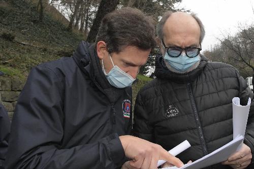 Il vicegovernatore Riccardo Riccardi e il direttore della Protezione civile Fvg Amedeo Aristei