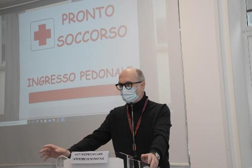 Il vicegovernatore Riccardo Riccardi all'inagurazione del nuovo Pronto soccorso dell'Irccs Burlo Garofolo di Trieste