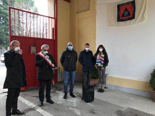 Il vicegovernatore con delega alla Protezione Civile del Fvg, Riccardo Riccardi, alla cerimonia per il 30° anniversario della fondazione del gruppo comunale di Protezione civile a Udine. 

