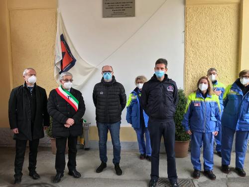 Il vicegovernatore con delega alla Protezione civile del Friuli Venezia Giulia, Riccardo Riccardi, nella sede del gruppo comunale di Protezione civile a Udine. 

