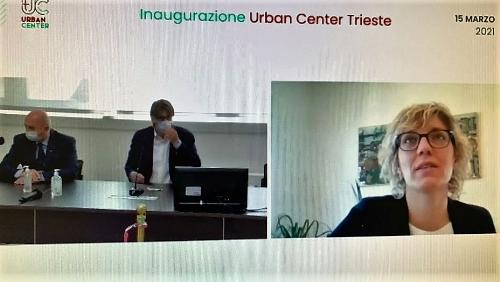L'assessore regionale alle Finanze Barbara Zilli interviene in videoconferenza a inaugurazione Urban center a Trieste 