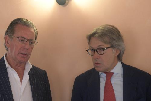 Una foto d'archivio ritrae gli assessori regionali alla Difesa dell'Ambiente, all'Energia e Sviluppo sostenibile Fabio Scoccimarro e alle Attività produttive Sergio Emidio Bini