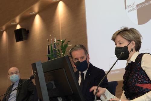 Una fase dell'incontro svoltosi oggi nell'Auditorium della sede della Regione a Udine.