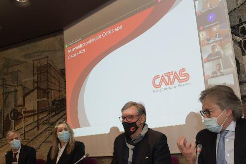 L'assessore regionale alle Attività produttive, Sergio Emidio Bini, all'assemblea del Catas. 