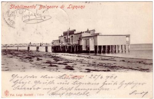 La Terrazza a Mare ideata da G.A. Vendrasco in una cartolina del 1908.