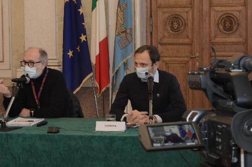 Il governatore del Friuli Venezia Giulia, Massimiliano Fedriga e il vicegovernatore Riccardo Riccardi