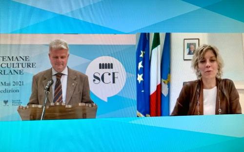 L'assessore regionale alle Finanze, Barbara Zilli, è intervenuta al convegno on line 'Gli archivi delle banche tra realtà nazionale e locale' organizzato della Società filologica friulana.