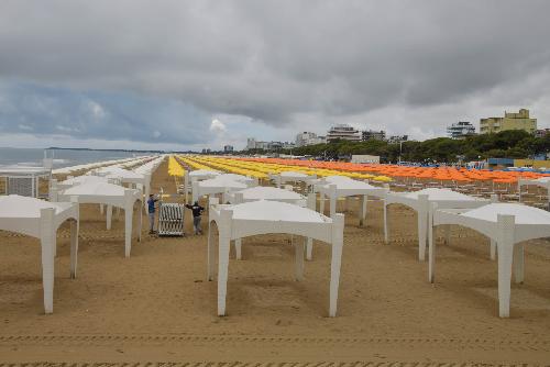 La spiaggia di Lignano Sabbiadoro.