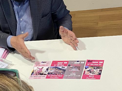 La presentazone alla stampa dei pass che caratterizzerano le tappe del Giro d'Italia in Friuli Venezia Giulia